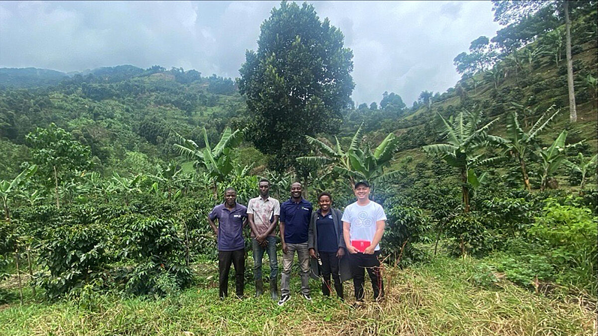 Loc with colleagues from Volcafe in Uganda.