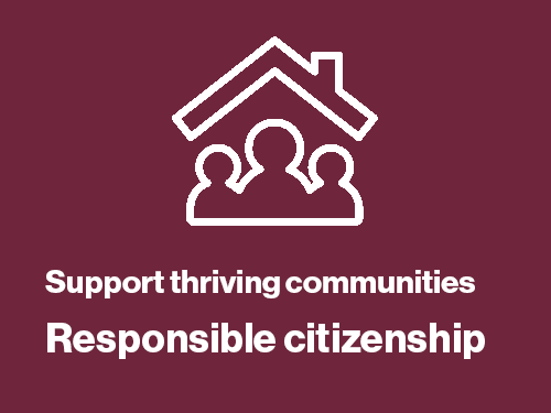 Icon for Responsible citizenship: support thriving communities