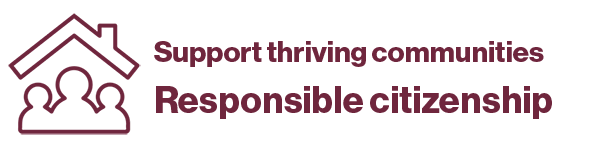 Responsible citizenship: support thriving communities