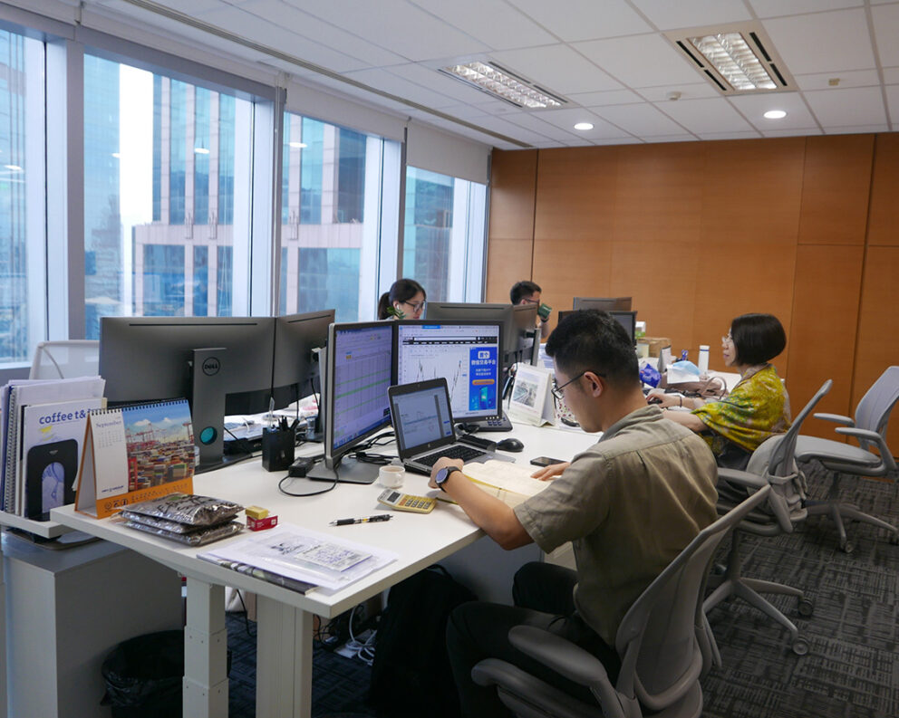Some of our team in the Shanghai office