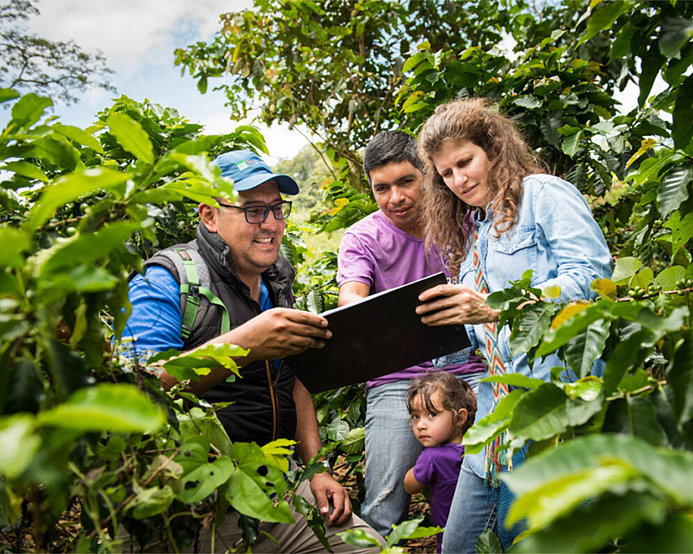 Project team members at a farm in Meta, Colombia