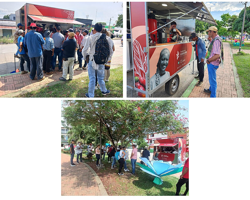 Montage of Carcafe's mobile coffee laboratory