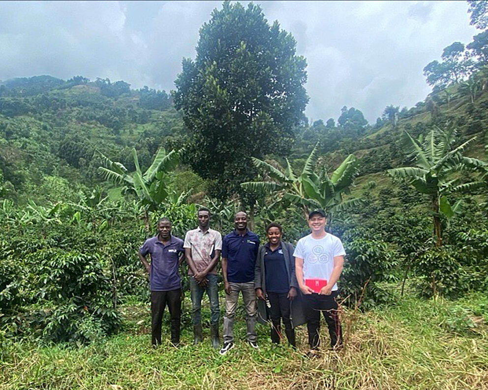 Loc with colleagues from Volcafe in Uganda.