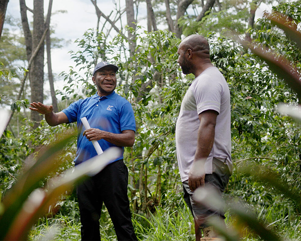 Still photo from Volcafe Way film about farmer Peter in Papua New Guinea